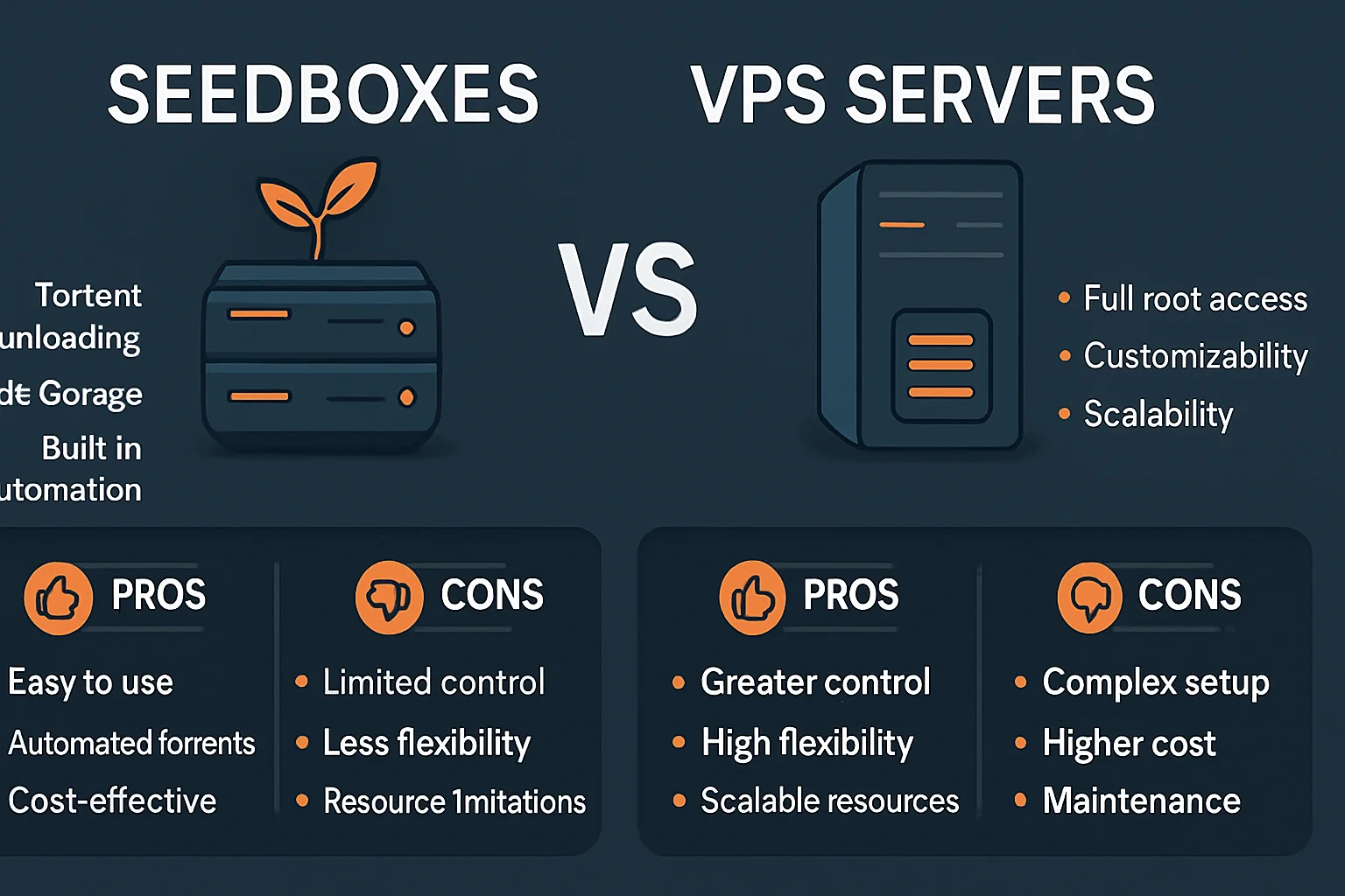 Comparaison entre Seedboxes et Serveurs VPS