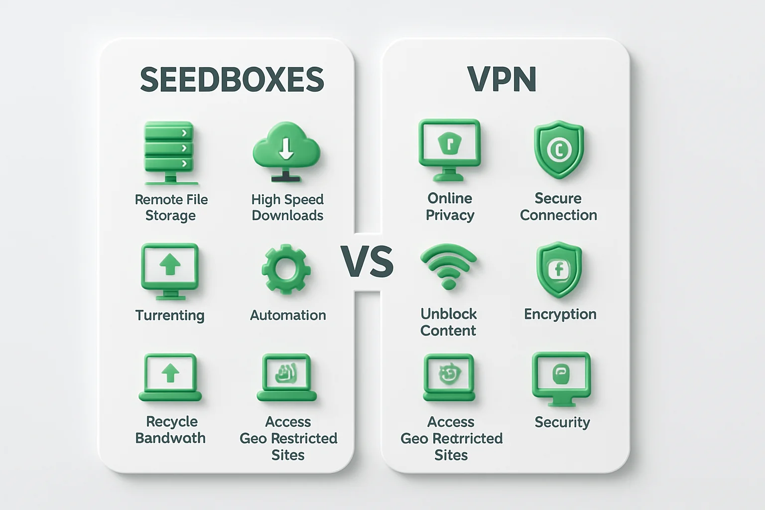 Clarification des différences entre les seedboxes et les services VPN